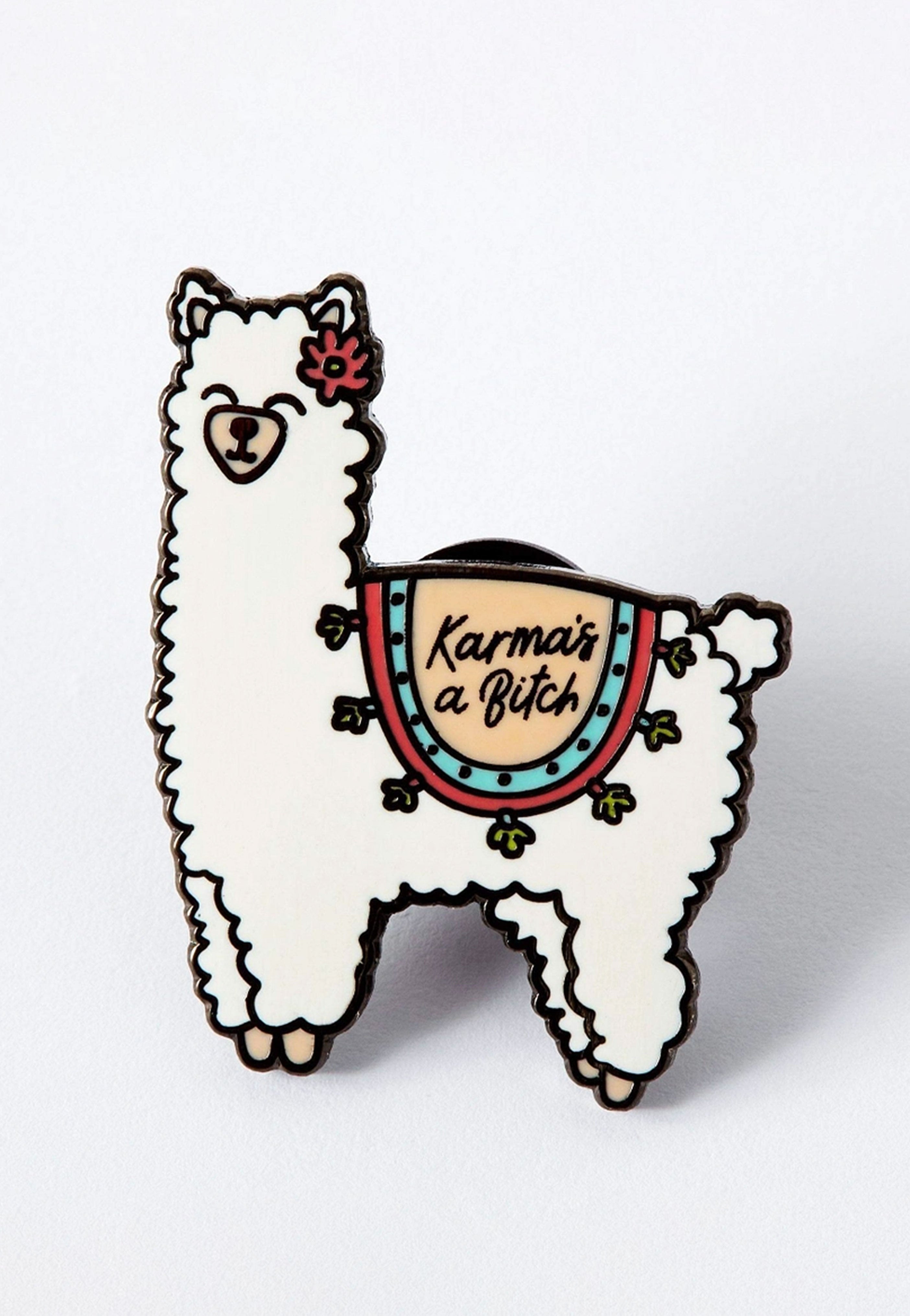 Punky Pins - Karma Llama White - Pin Sale Real