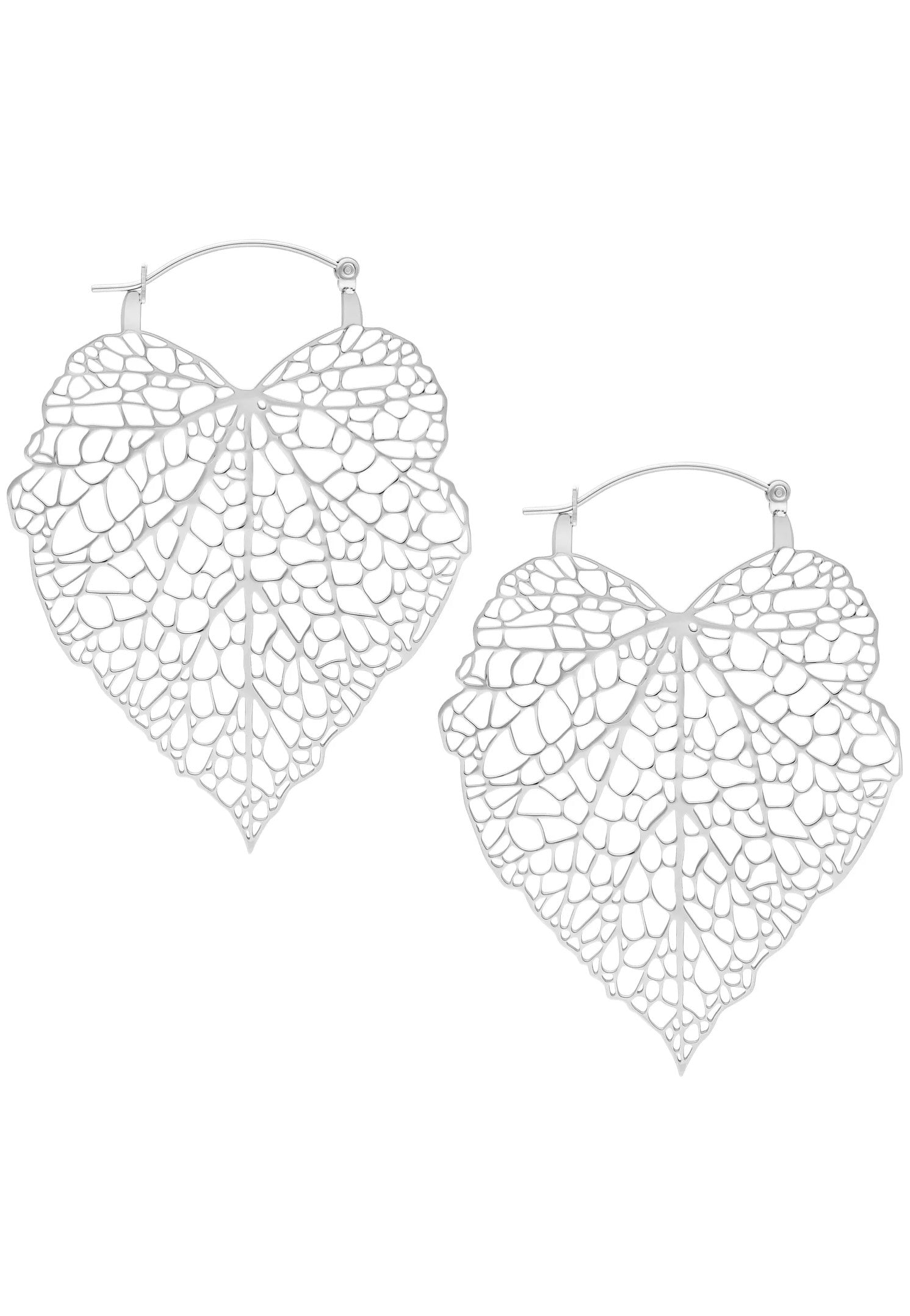 Wildcat - Lovely Leaf Silver - Earrings Shop Offer For Sale