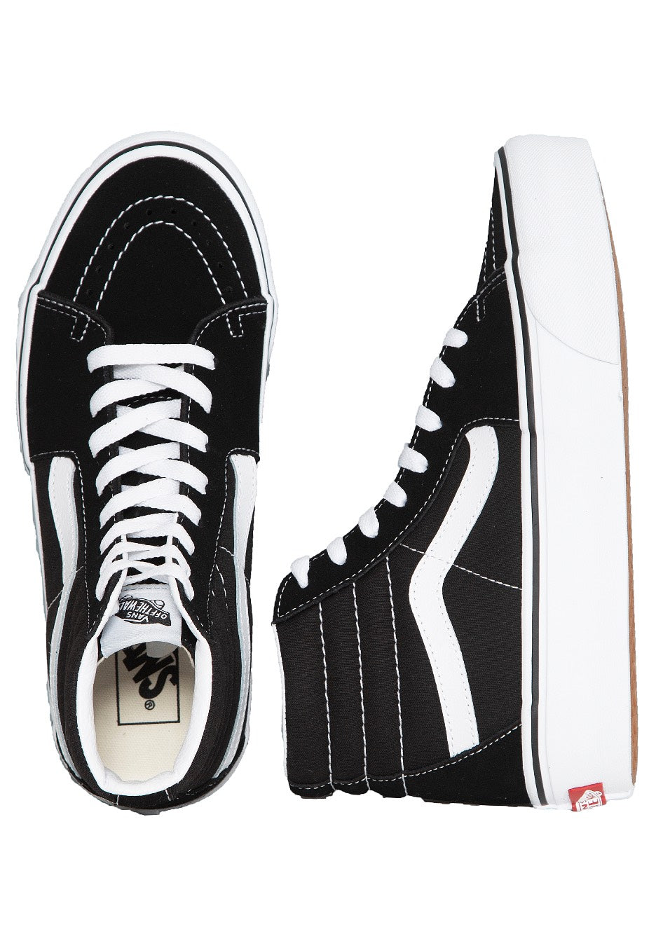 Vans - Sk8 Hi Platform 2.0 Black/True White - Girl Shoes Free Shipping 100% Original