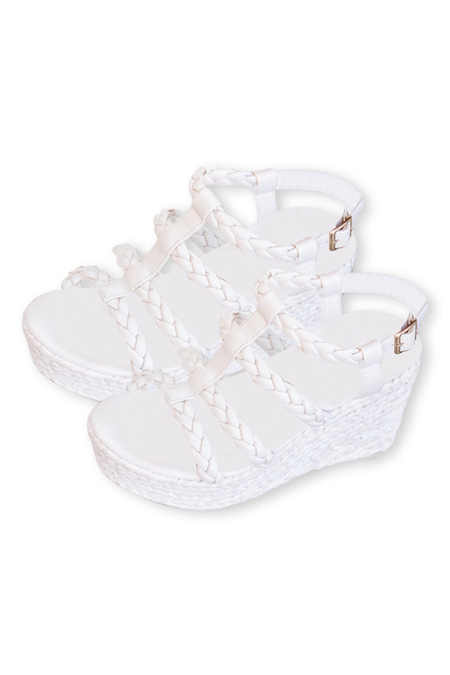 Nomi Cream Braided Wedges FINAL SALE Safe Shopping Cheap Online