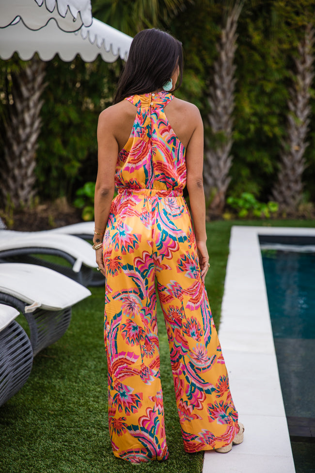 Gate To My Heart Multi Printed Halter Jumpsuit FINAL SALE Cheap Pice Low Shipping Fee