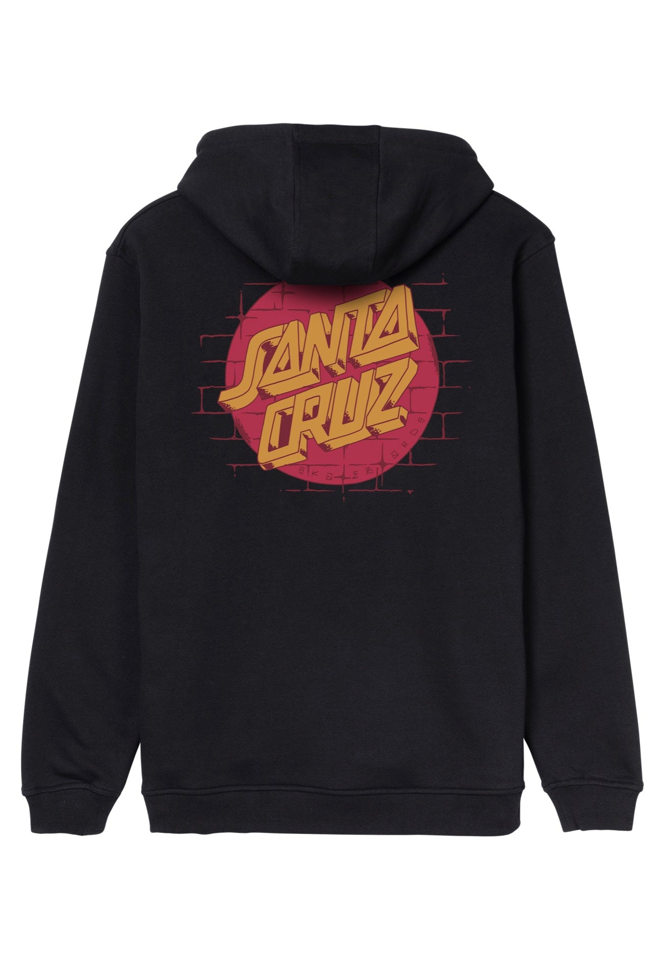 Santa Cruz - Scrawl Brick Dot Center Black - Hoodie Discount Explore