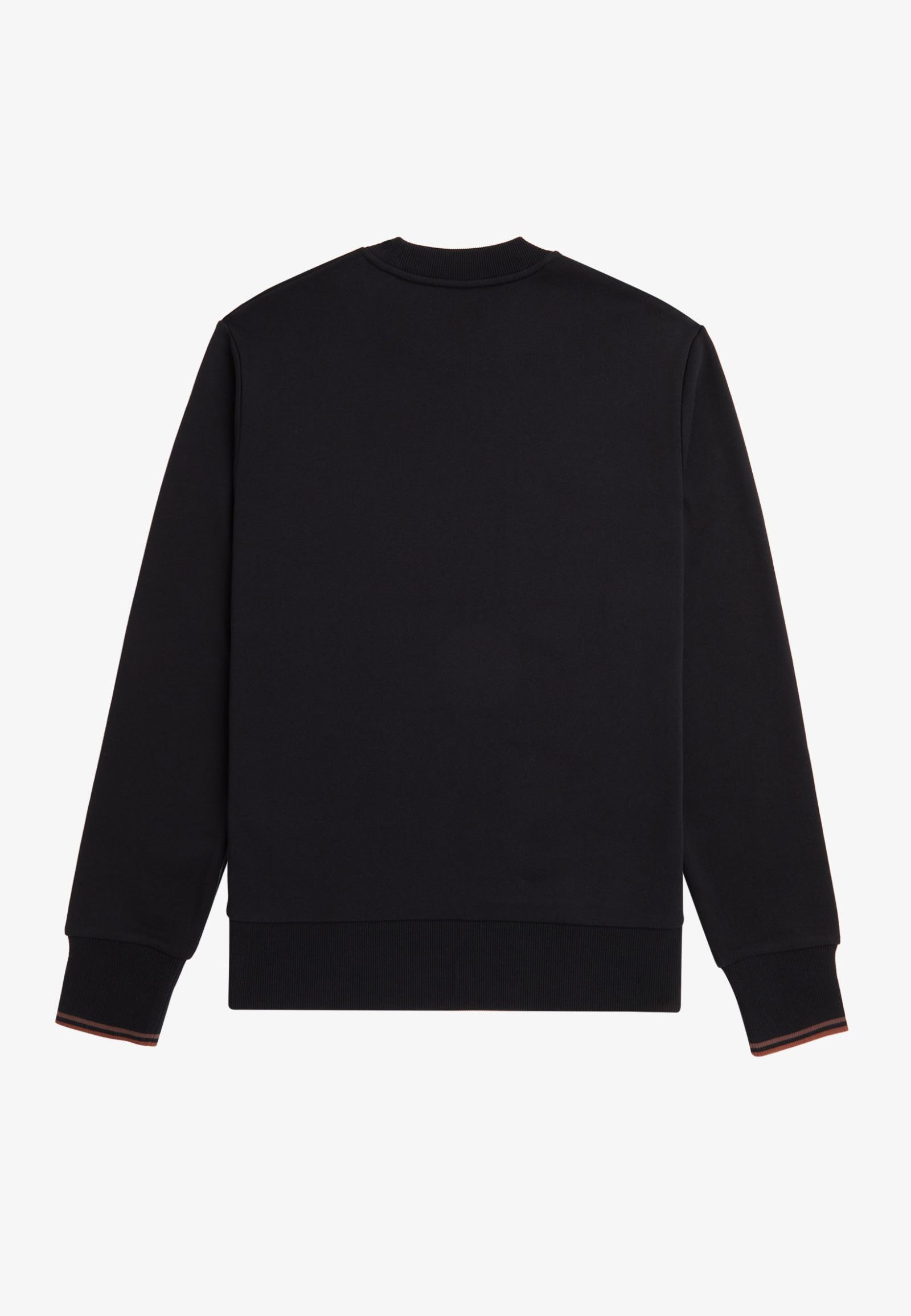 Fred Perry - Crew Neck Black/Whisky Brown - Sweater Nicekicks