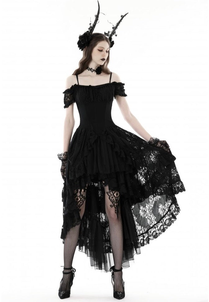 Dark in Love - Gothic Elegant Lady Lace Dovetail - Dress Buy Cheap Shop