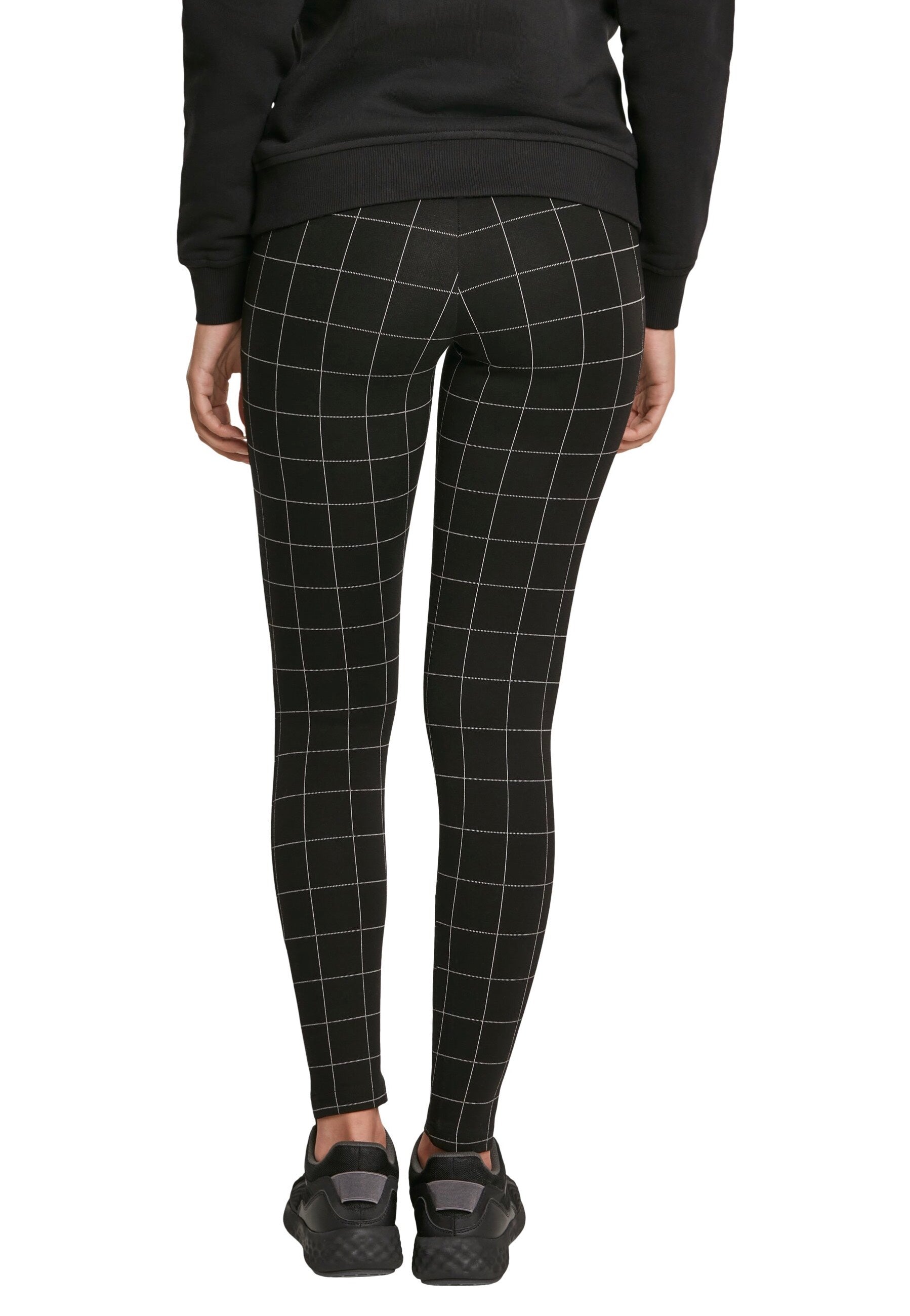 Urban Classics - Check High Waist Black/White - Leggings Outlet Clearance