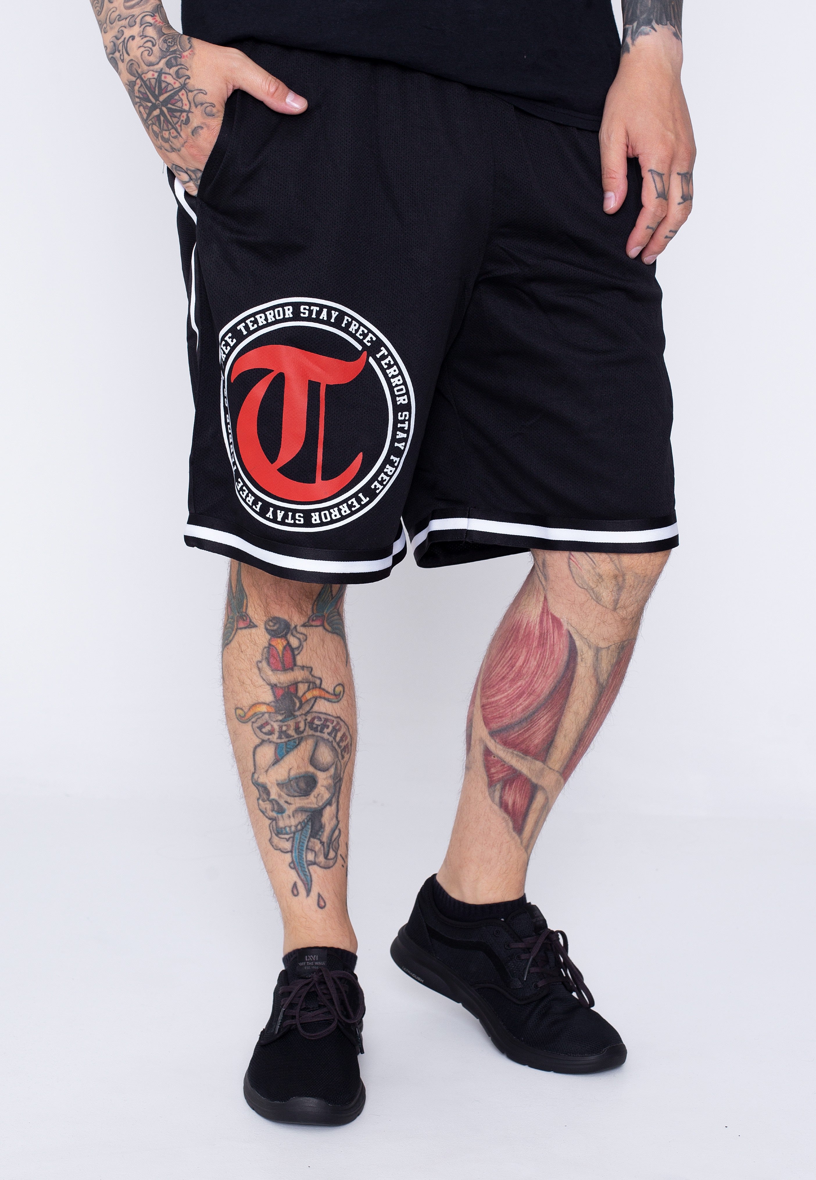 Terror - Striped Circle T - Shorts Clearance Pirce Sale