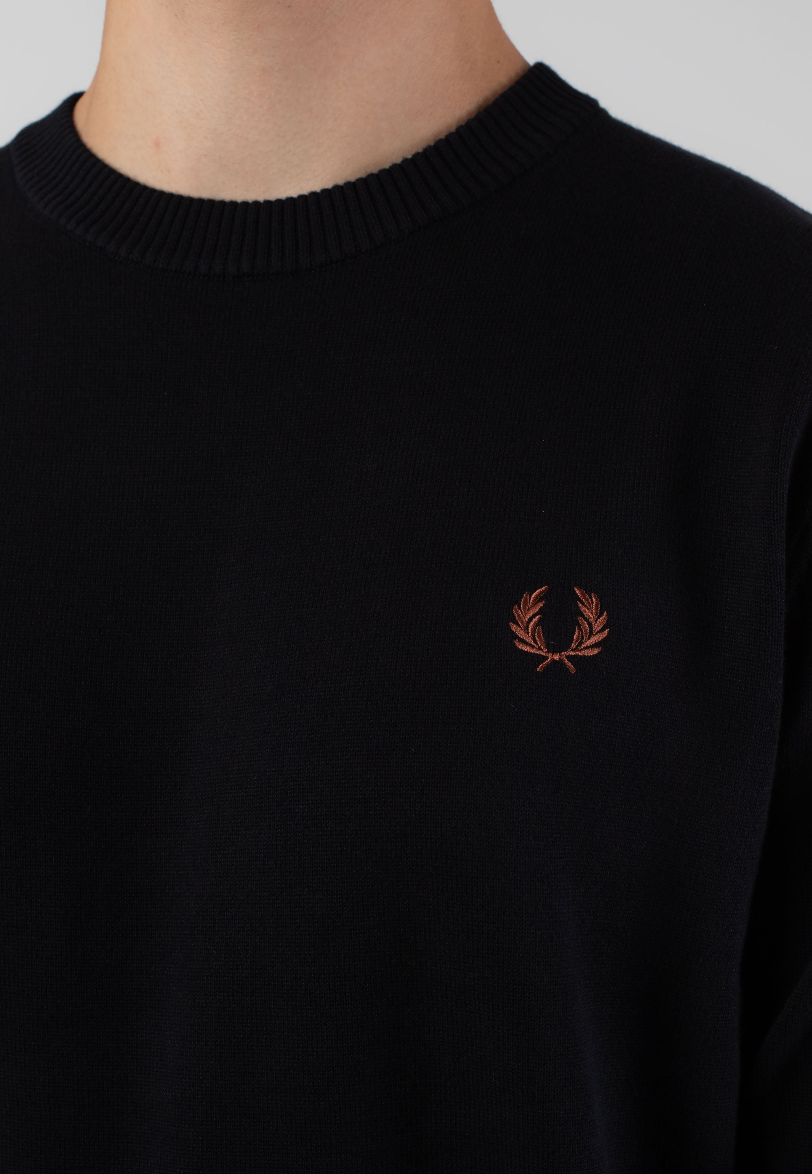 Fred Perry - Boucle Laurel Wreath Black - Pullover Outlet Discount Authentic