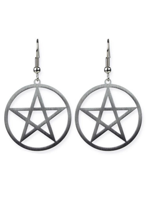 etNox - Big Pentagramm Silver - Earrings Cheap Sale Purchase