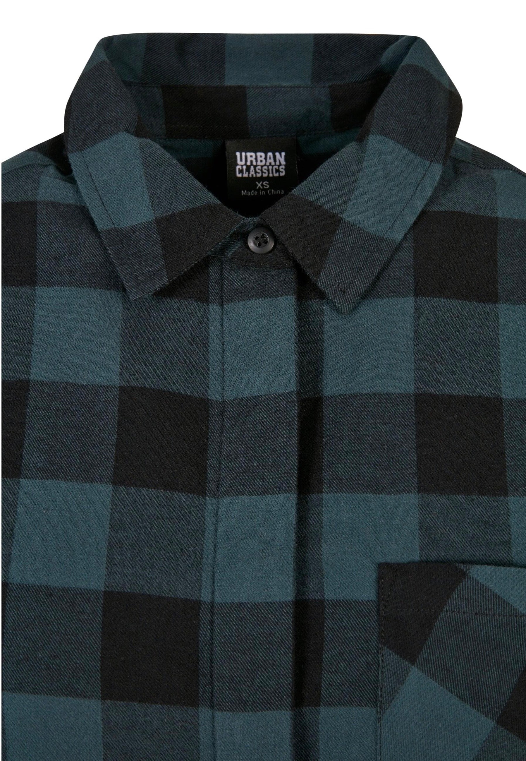 Urban Classics - Ladies Oversized Check Flannel Jasper/Black - Dress Cheap Outlet Store