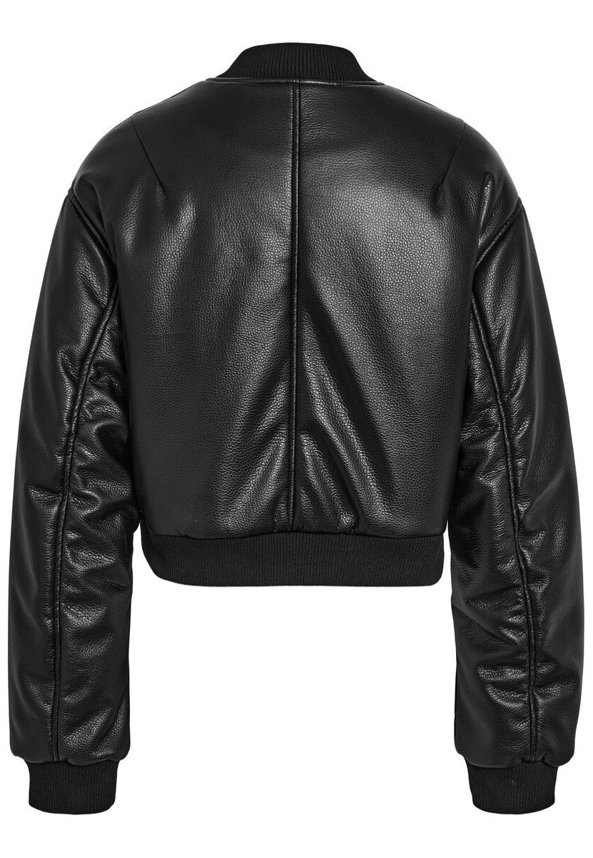 Noisy May - Eileen Pu Structured Black - Leather Jacket Discount Shop For