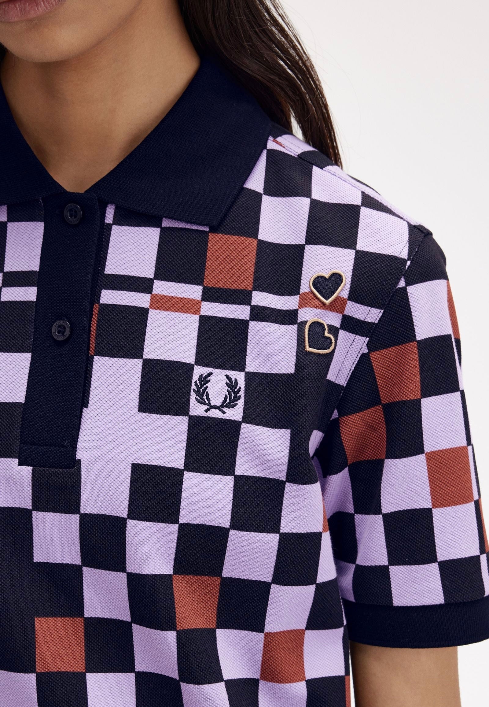 Fred Perry x Amy Winehouse - Printed Ultra Violet - Polo Sale High Quality