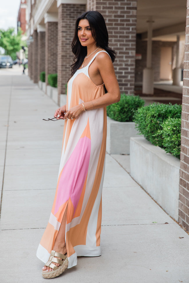 Hold You To It Colorblock Maxi Dress Outlet Choice