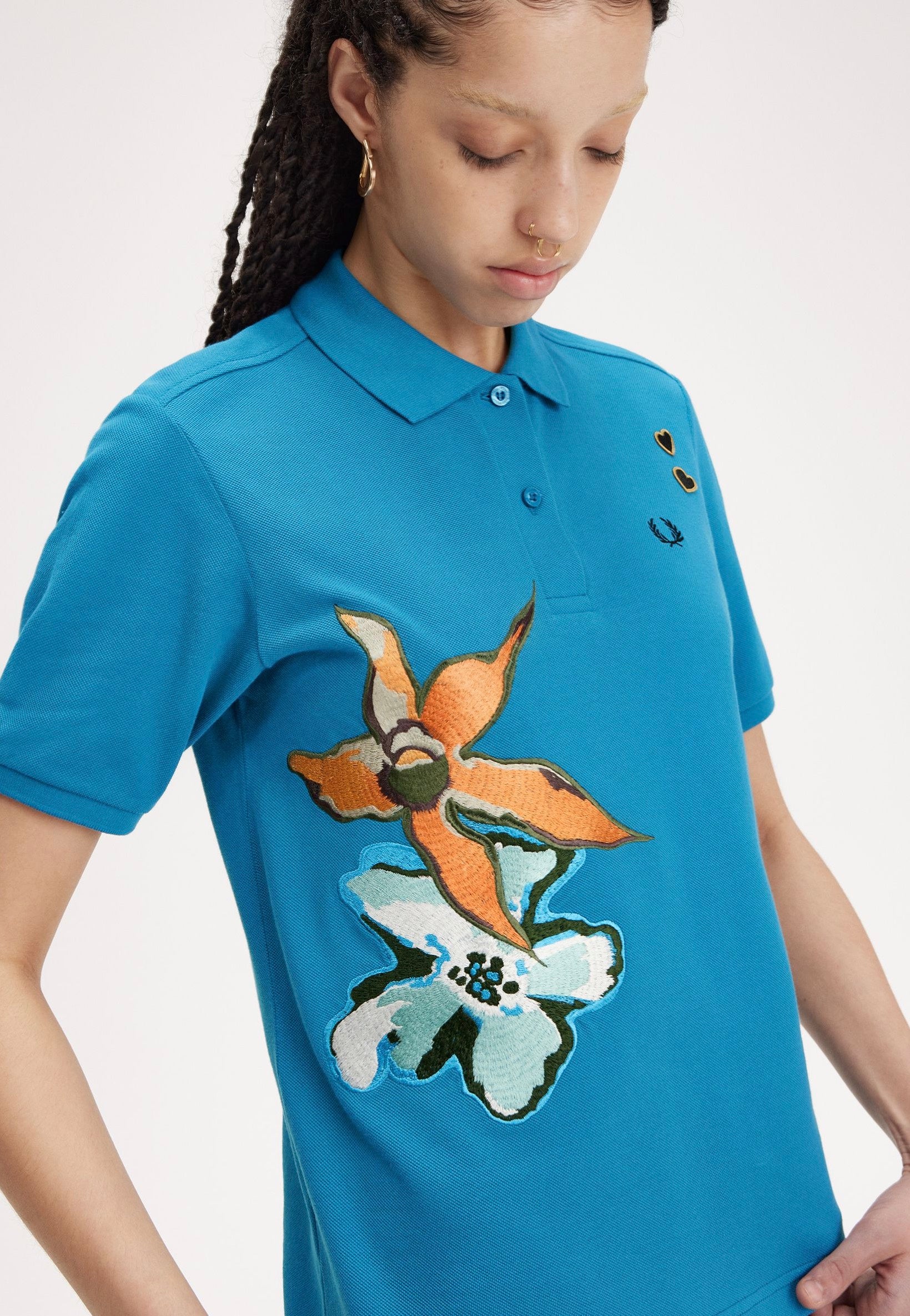 Fred Perry x Amy Winehouse - Embroidered Runaway Bay Ocean - Polo Store Sale