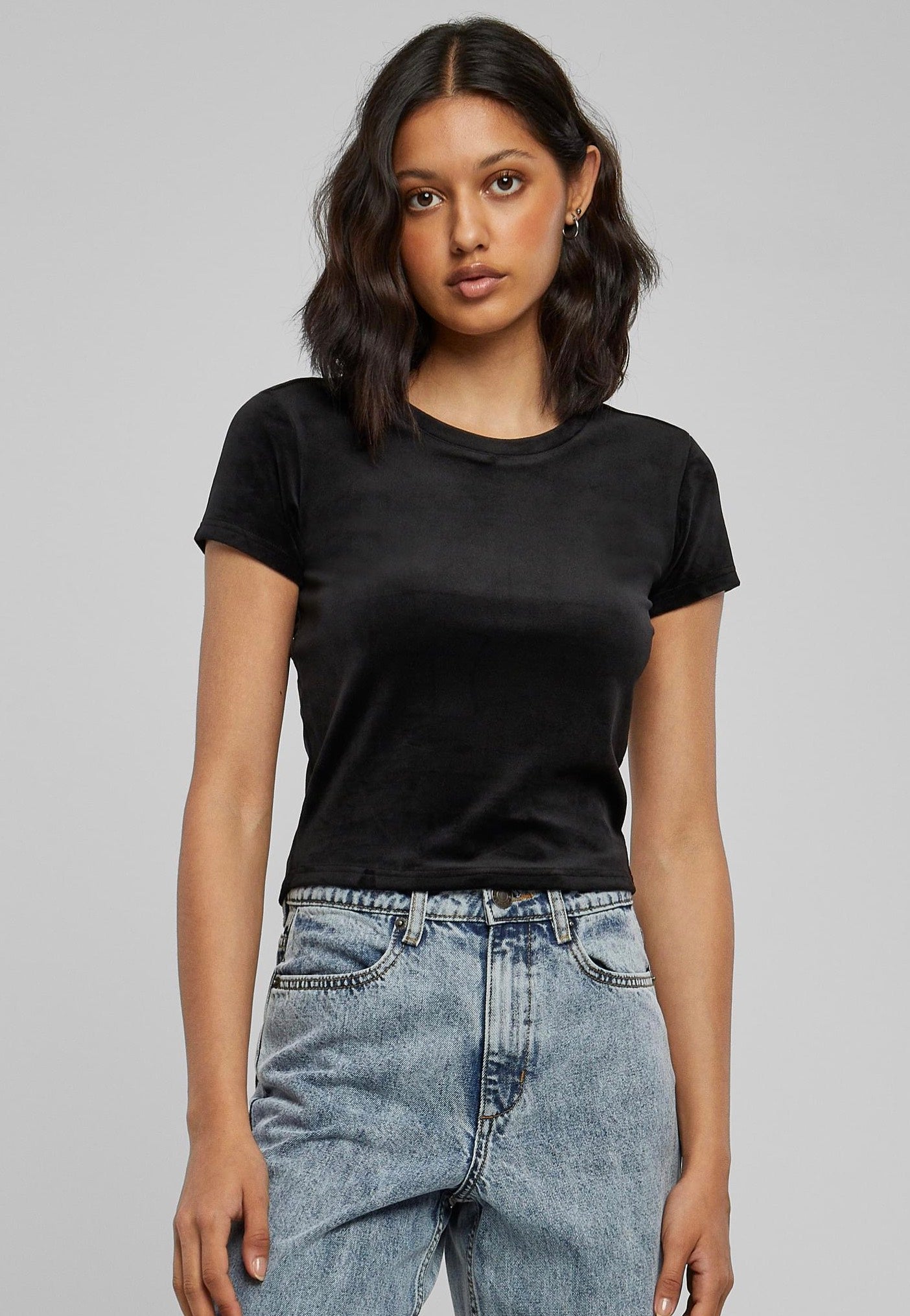 Urban Classics - Short Velvet Black - T-Shirt Best Sale Cheap Pice