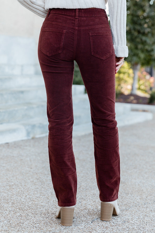 On The Run Brown Velvet Jeans FINAL SALE With Mastercard For Sale