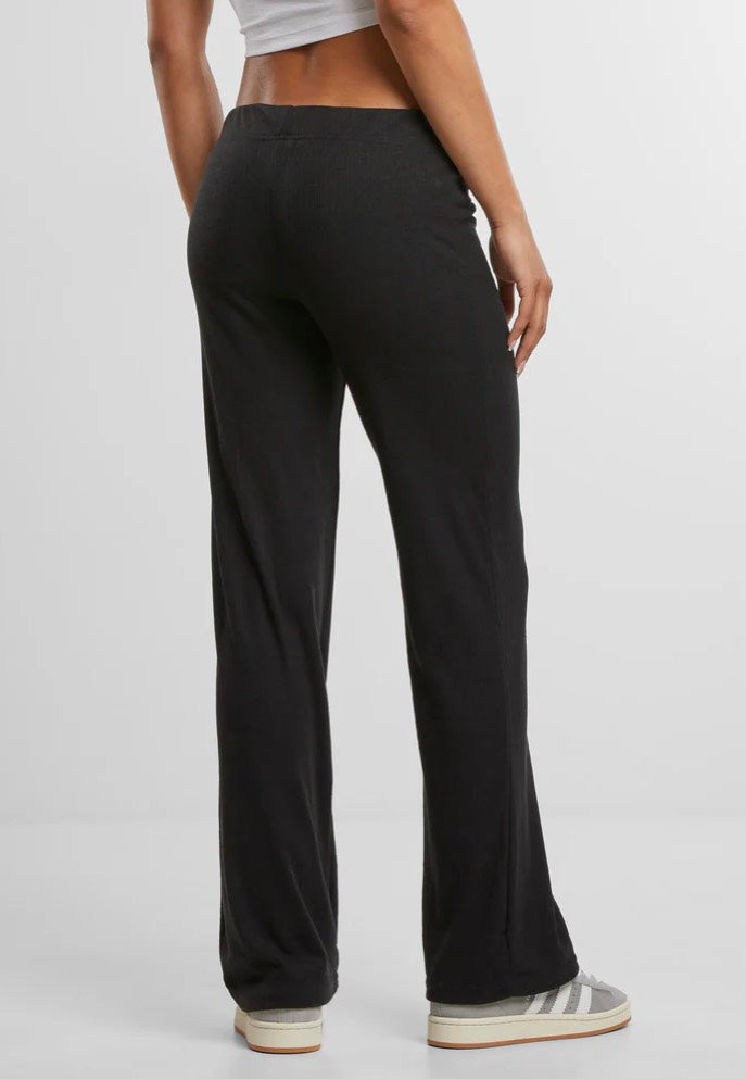 Urban Classics - Ladies Rib Black - Pants Comfortable