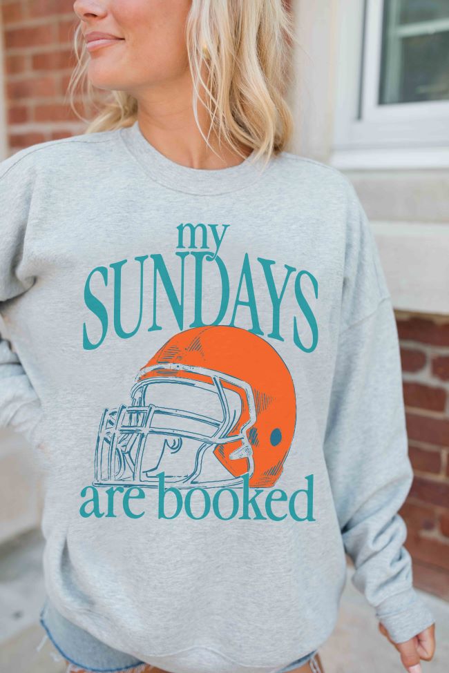 My Sundays Are Booked Light Grey Oversized Graphic Sweatshirt Ebay