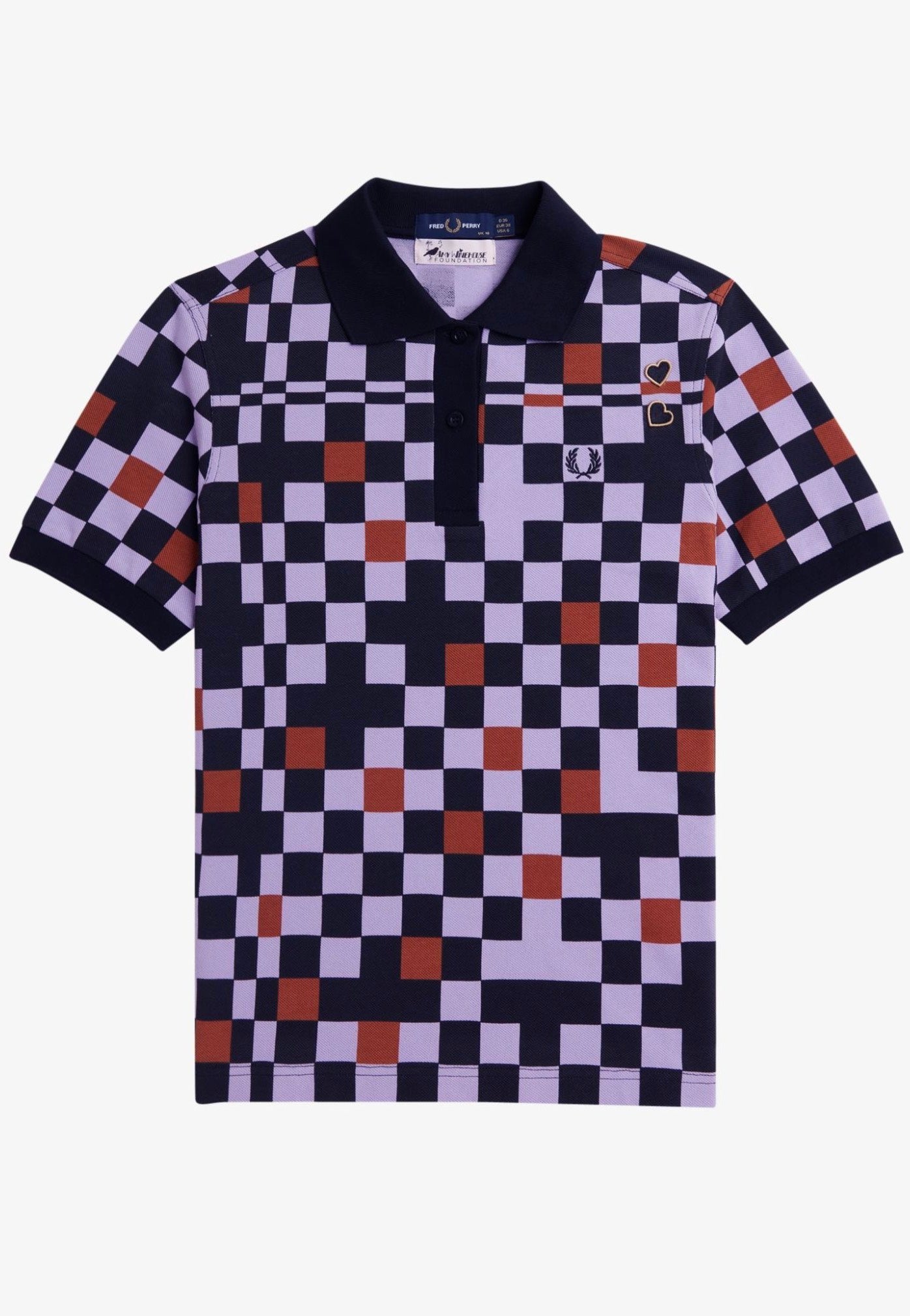 Fred Perry x Amy Winehouse - Printed Ultra Violet - Polo Sale High Quality