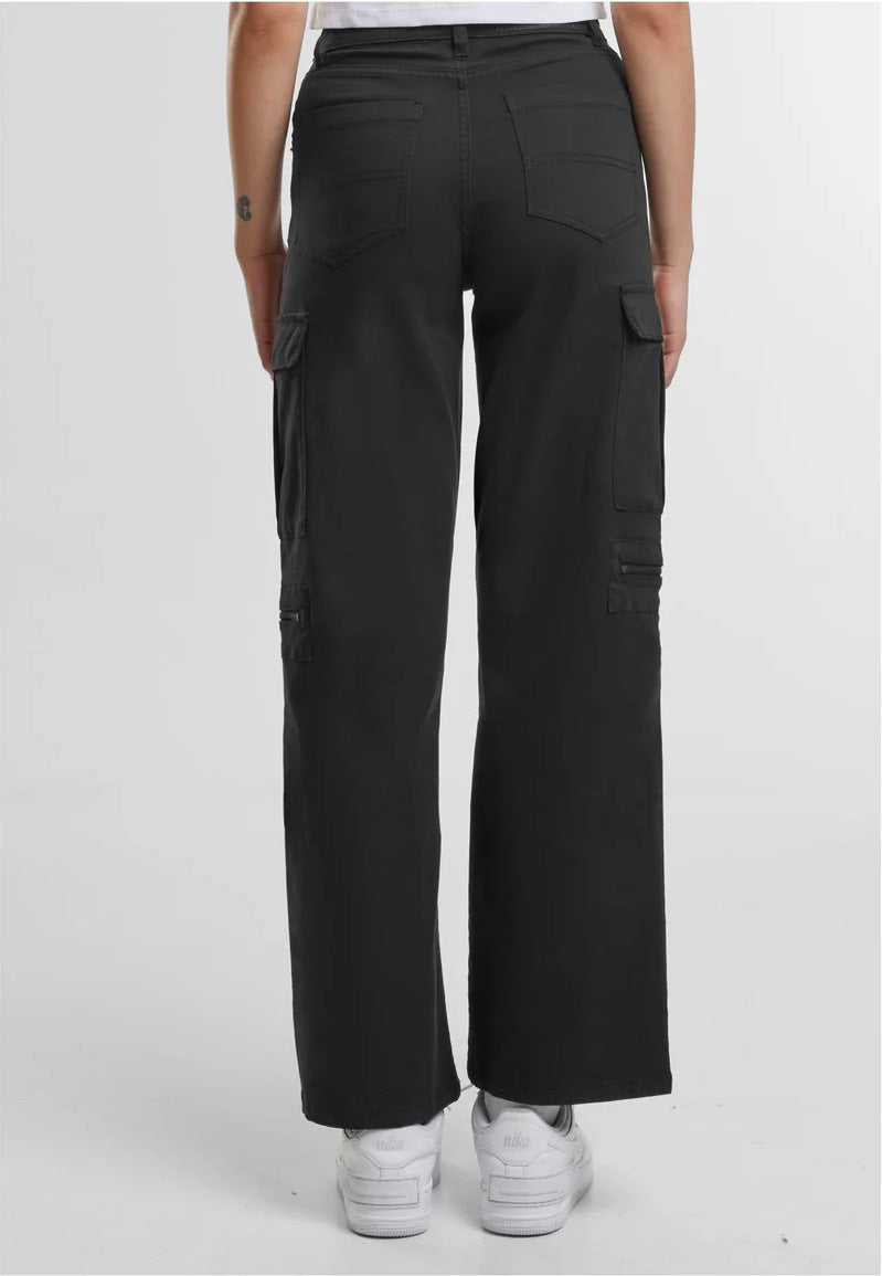 Urban Classics - Ladies Loose Utility Stretch Twill Black - Pants Sale View