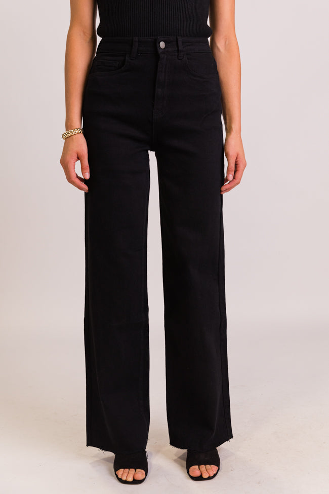 Kelsea Black Wash Wide Leg Tall Jeans For Cheap Sale Online