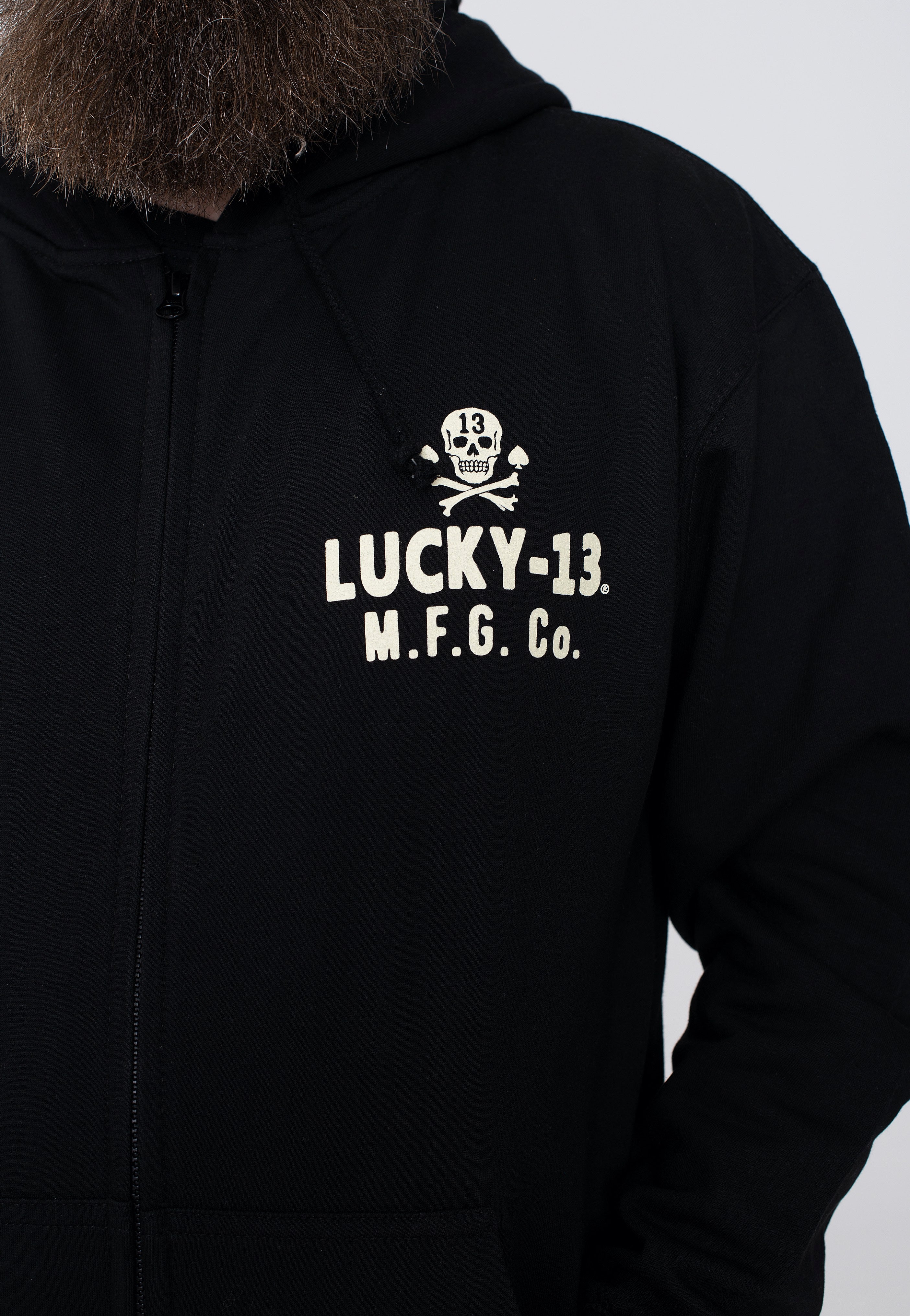 Lucky 13 - Pirate Skull Black - Zipper Outlet Store Cheap Pice