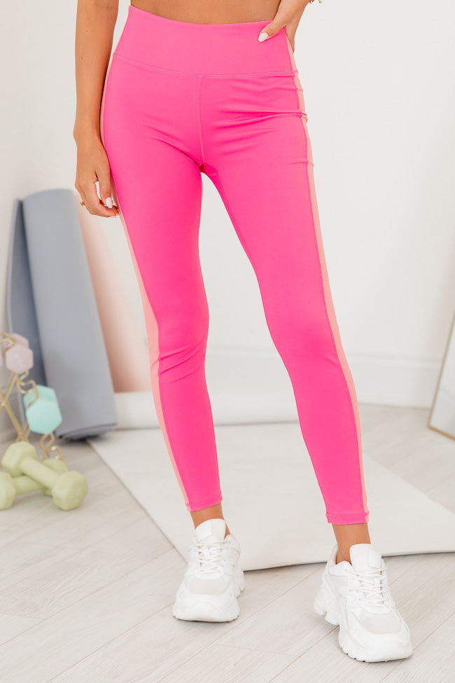 Always On The Go Pink Color Block Leggings 100% Original Online