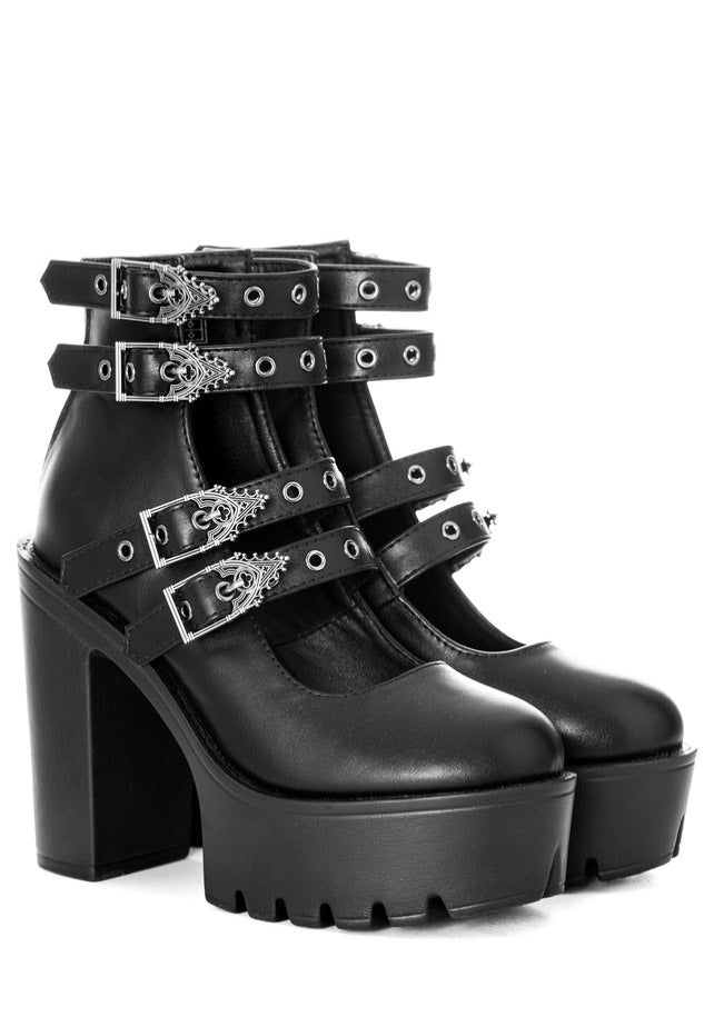 Restyle - Evelynn Platform Black - Girl Shoes Discount Popular