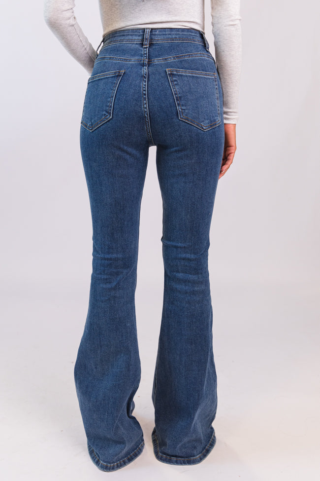 Maren Dark Wash Stretchy Flare Jeans Outlet New Arrival