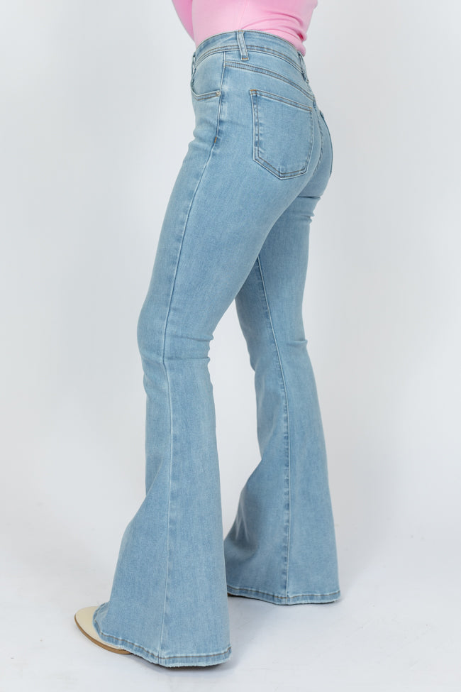 Maren Light Wash Stretchy Flare Jeans FINAL SALE Clearance Store For Sale