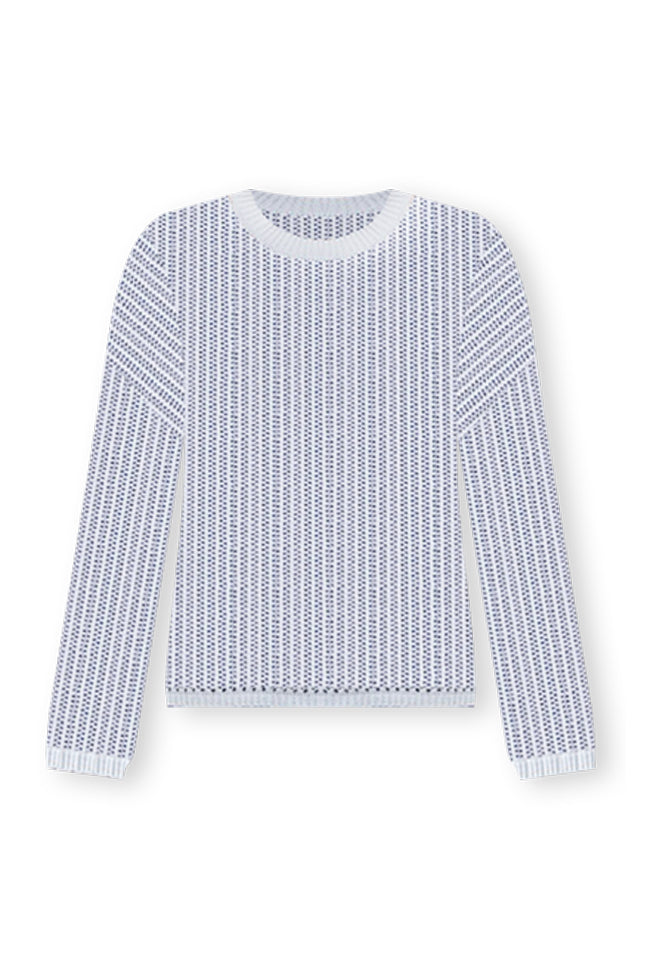 Whatever You Like Blue Striped Open Knit Sweater FINAL SALE Choice Cheap Pice