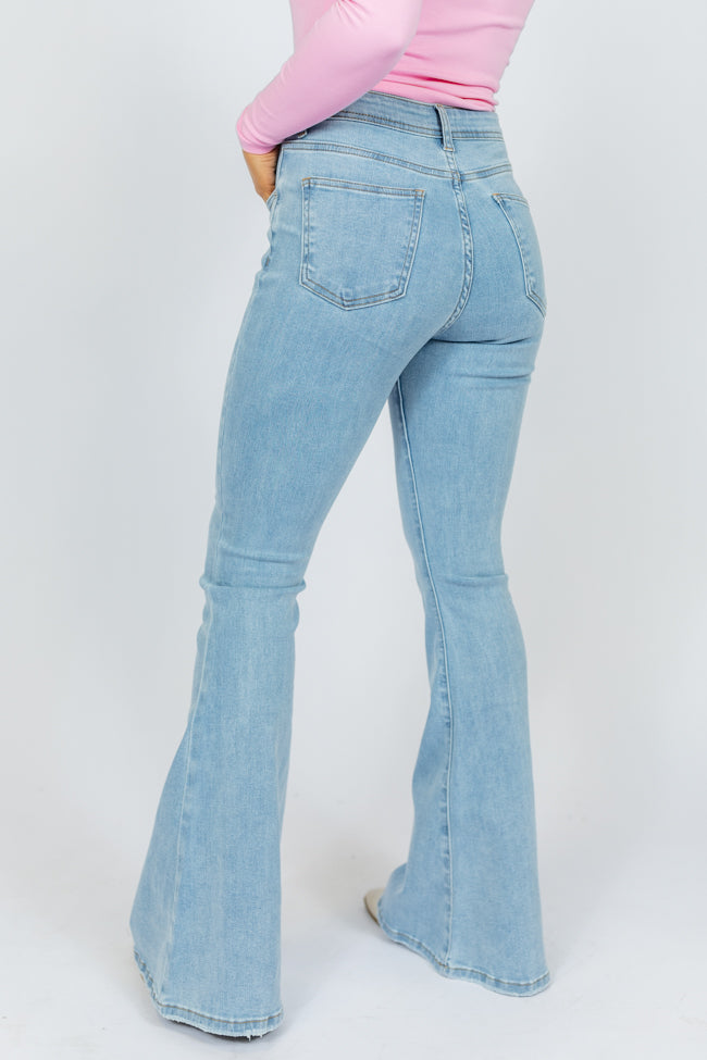 Maren Light Wash Stretchy Flare Jeans FINAL SALE Clearance Store For Sale