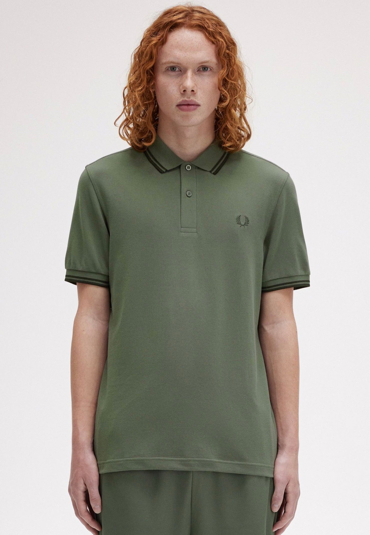 Fred Perry - Twin Tipped Laurel Wreath Green/Night Green/Night Green - Polo Cheap Pick A Best