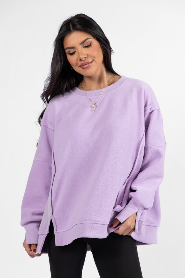 Scouted Out Purple Oversized Fleece Sweatshirt Authentic