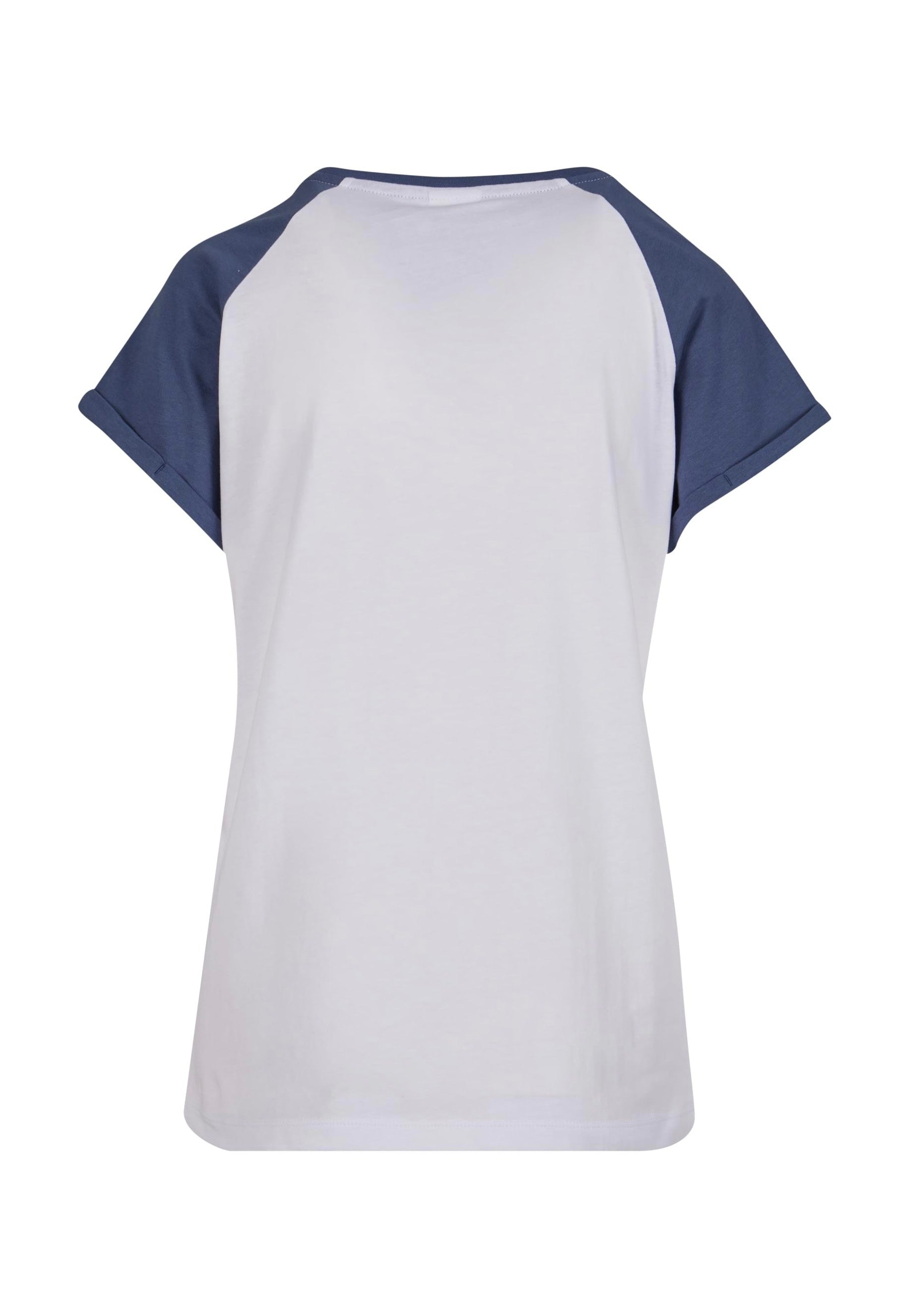 Urban Classics - Ladies Contrast Raglan White/Vintageblue - T-Shirt 100% Original Online