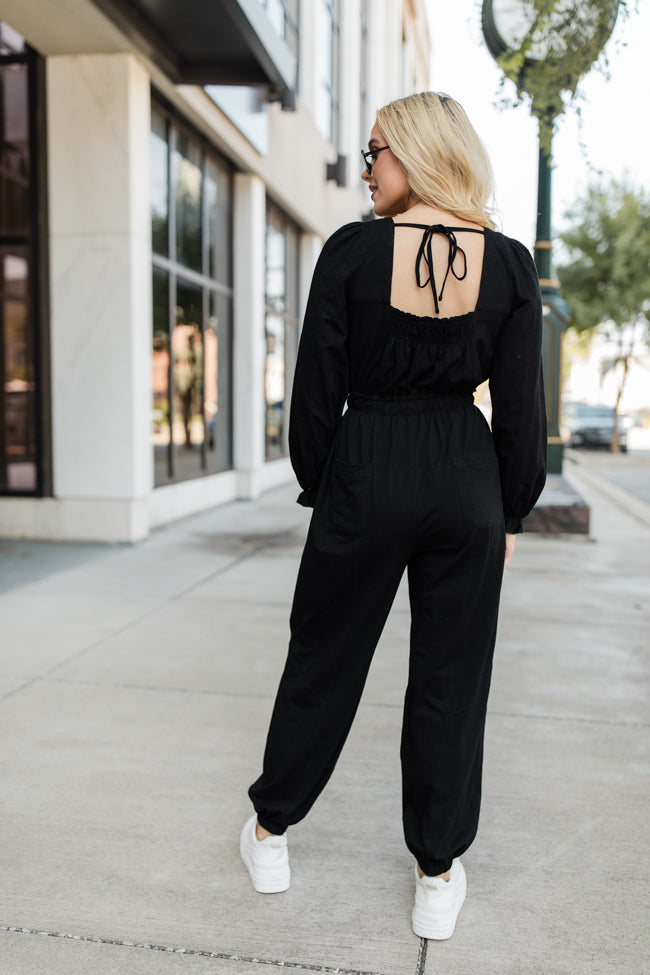 Bop Around Black Jogger Style Jumpsuit FINAL SALE Buy Cheap Best Store To Get