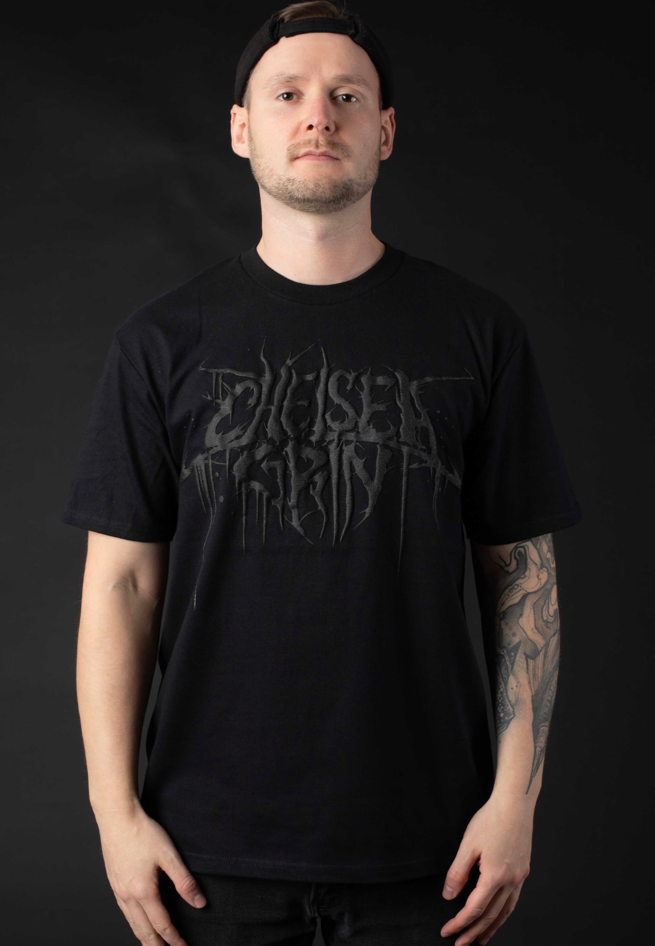 Chelsea Grin - Logo Limited Black On Black - T-Shirt Sale Genuine