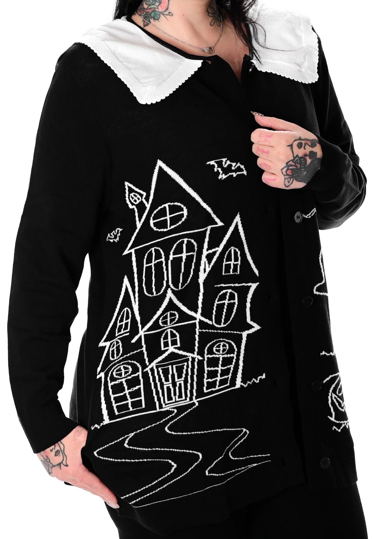 Foxblood - Haunted House Collar Black - Cardigan Outlet Countdown Package