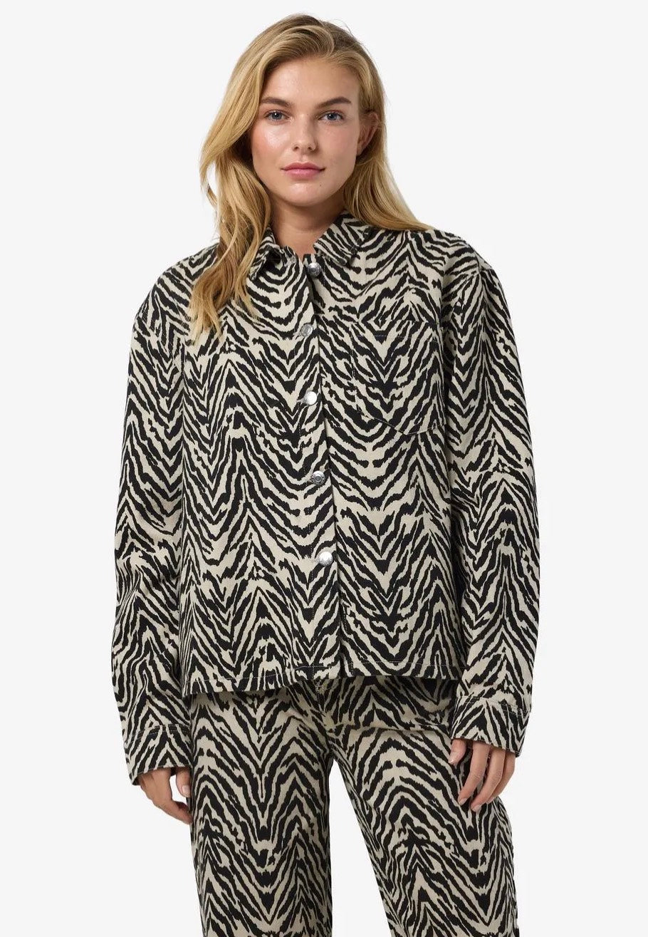 Noisy May - Marley Zebra Print Ecru - Jeans Jacket For Cheap