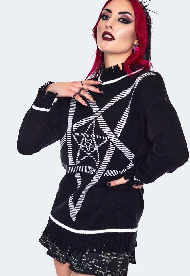 Jawbreaker - Pentagram Star Oversized Black - Pullover 100% Authentic Cheap Online