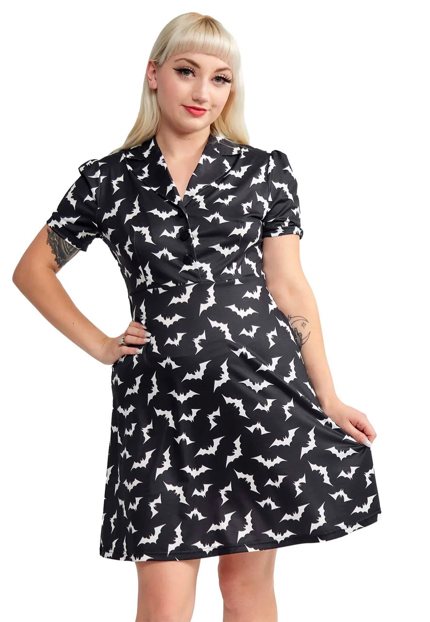 Sourpuss Clothing - Luna Bats Rosie - Dress Outlet Finishline