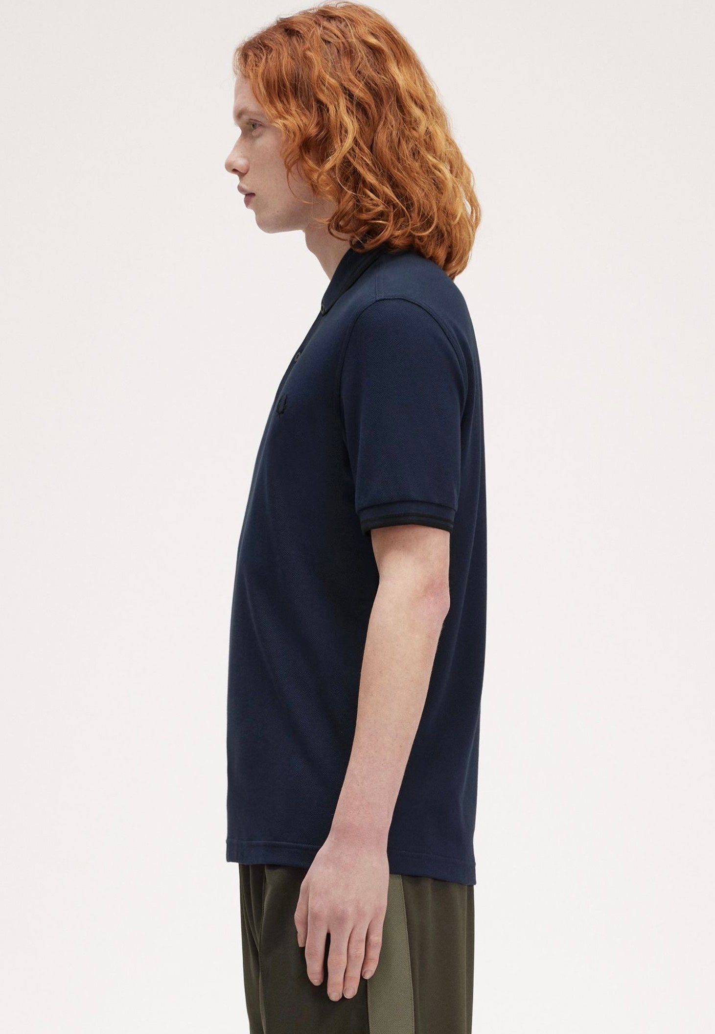 Fred Perry - The Twin Tipped Dkcarbon/Black - Polo Pictures Cheap Online