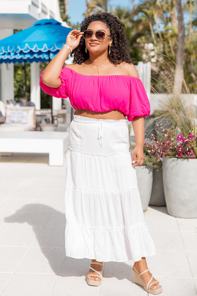 Day By Day Ivory Midi Skirt For Cheap