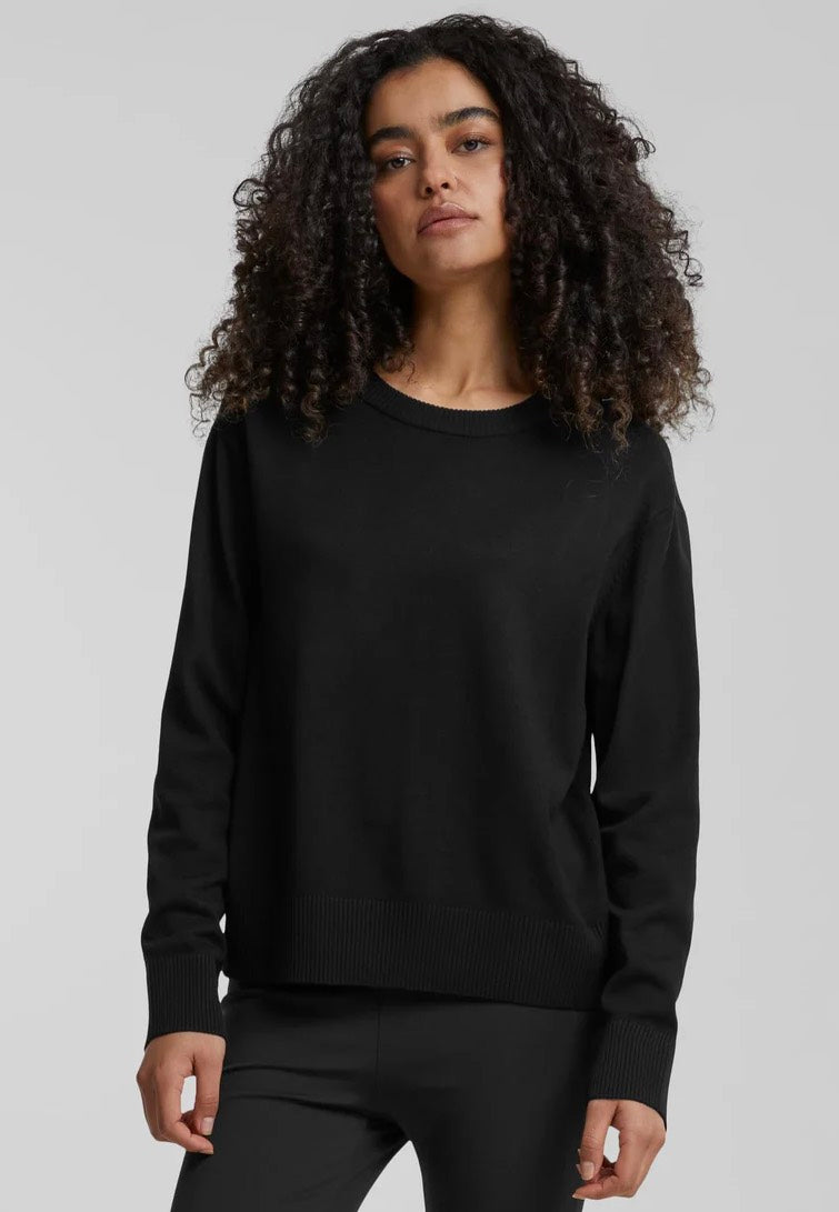 Urban Classics - Ladies Knitted Roundneck Black - Pullover Clearance For Cheap