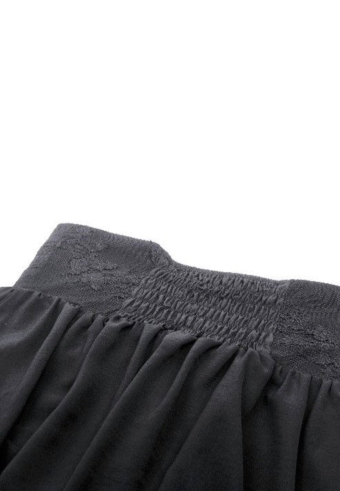 Dark in Love - Gothic Heart Embroidered Black Maxi - Skirt For Sale Finishline