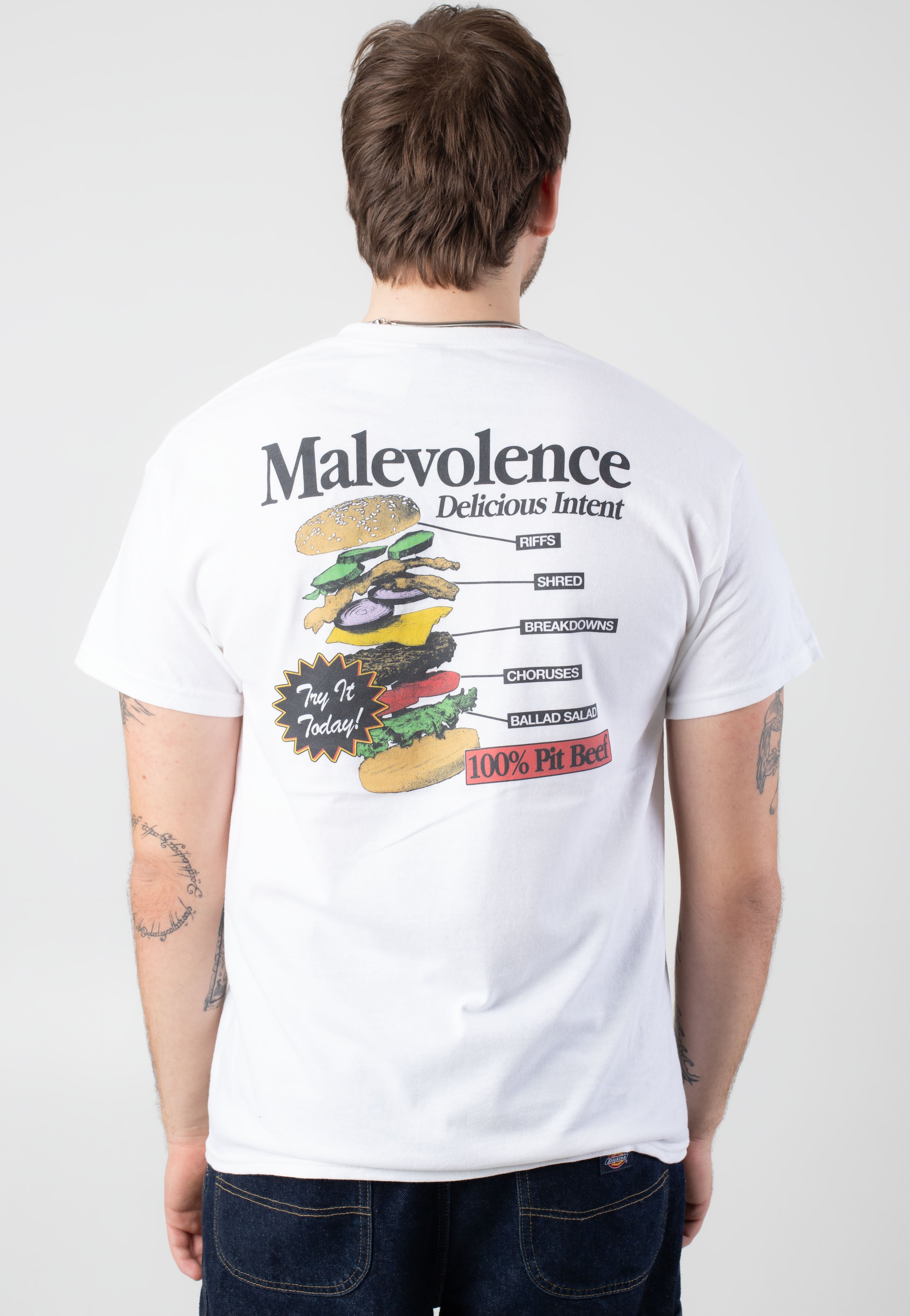 Malevolence - Pit Beef White - T-Shirt Clearance Footaction