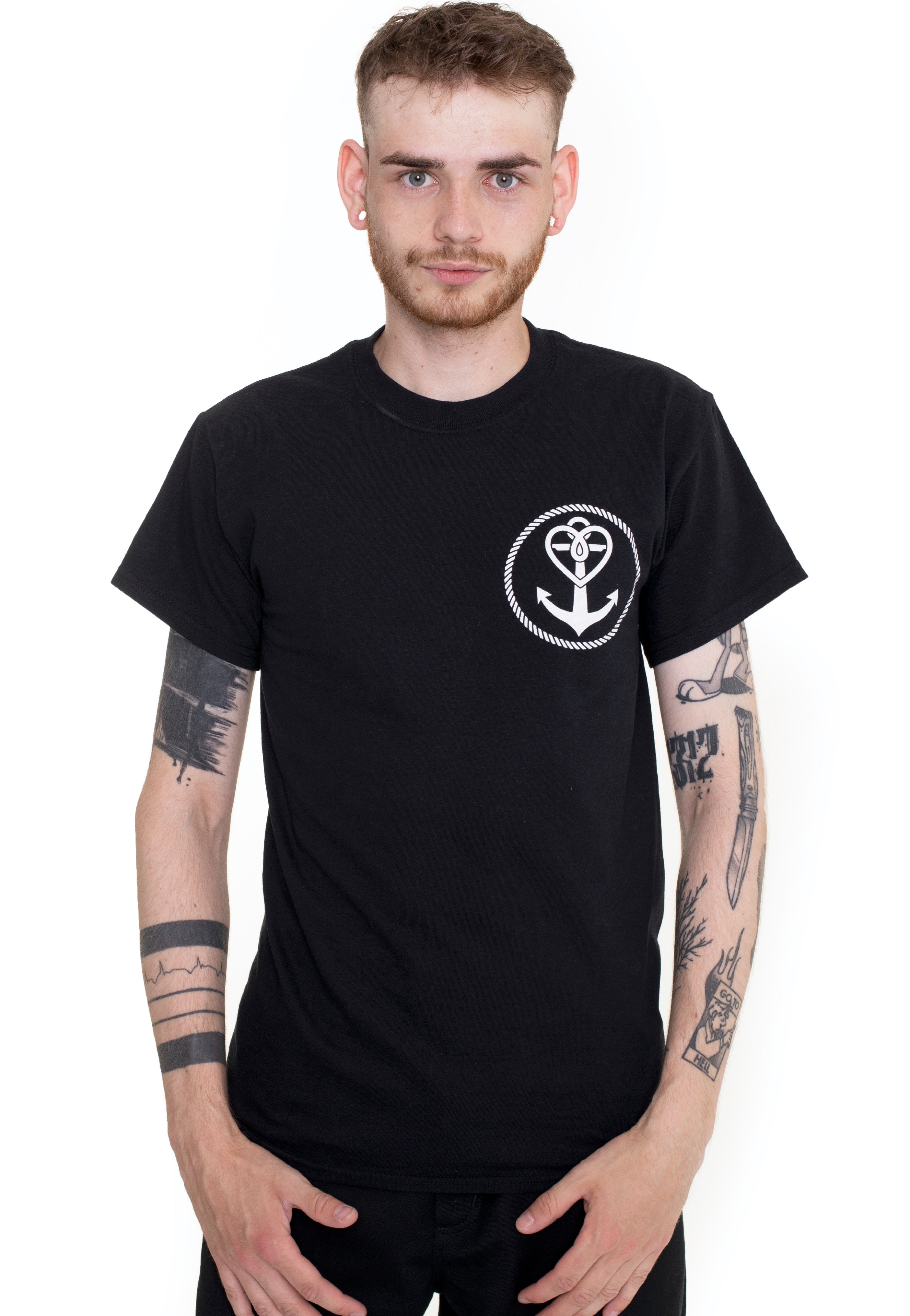 Anchors & Hearts - World Logo - T-Shirt Cheap Sale Websites