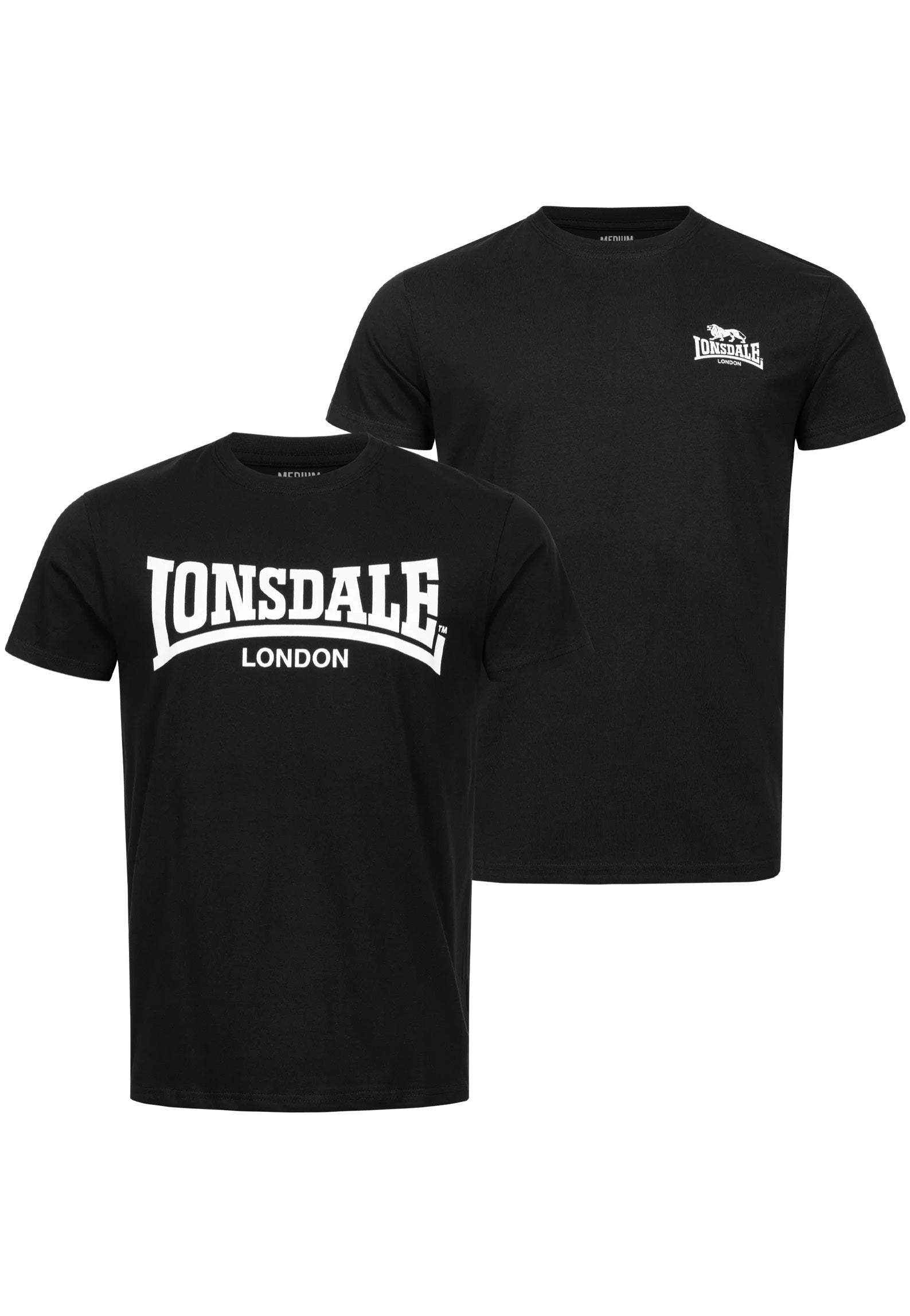 Lonsdale - Piddinghoe Pack Of 2 Black - T-Shirt 2025 New Cheap Online