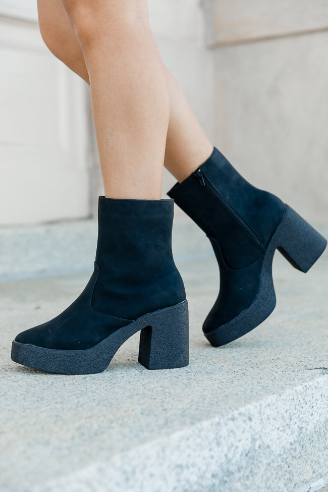 Hilary Black Square Toe Platform Booties FINAL SALE Cheap Sale Websites