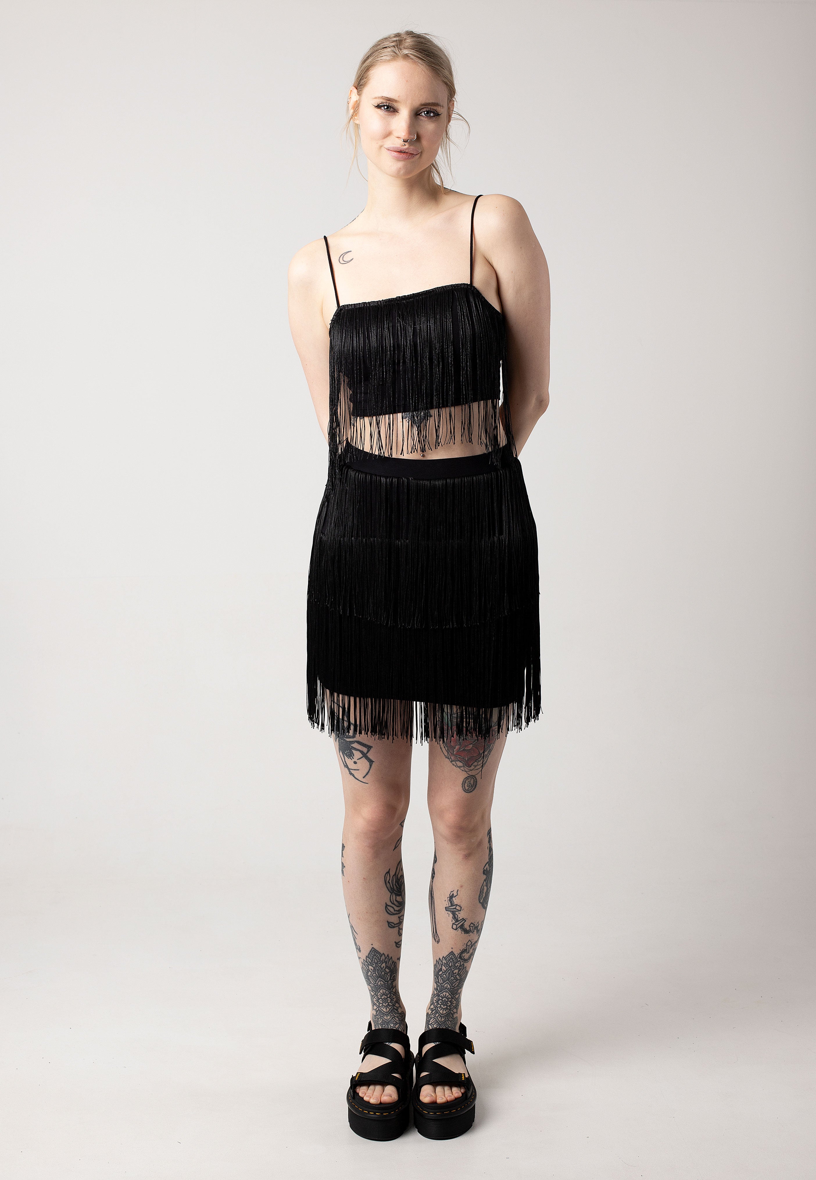 Noisy May - Dallas Singlet Black Fringes - Top Online Shop From China