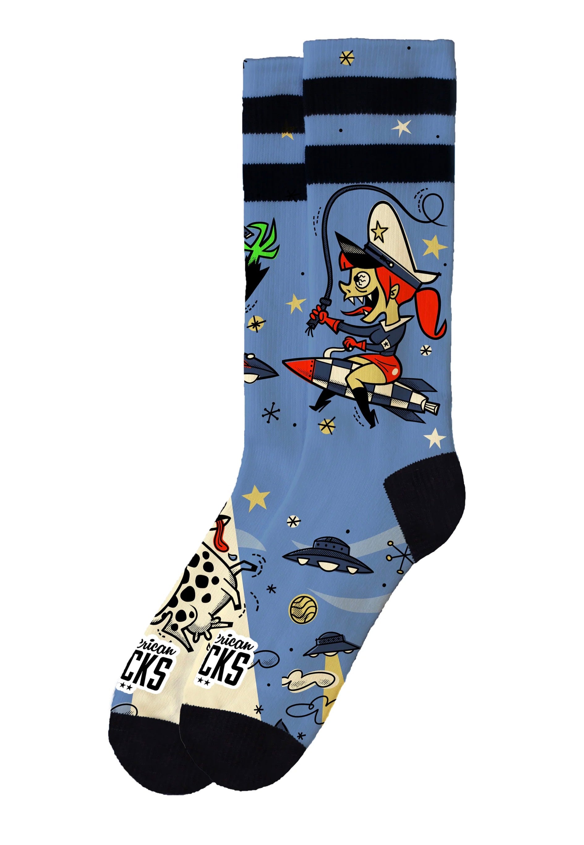 American Socks - Alien Snatch Mid High Blue - Socks Deals Cheap Pice